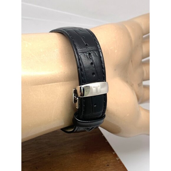 Tissot Men's Watch Swiss Quartz Blue Dial 40mm Black Leather Band T1274101604101 - Picture 11 of 15